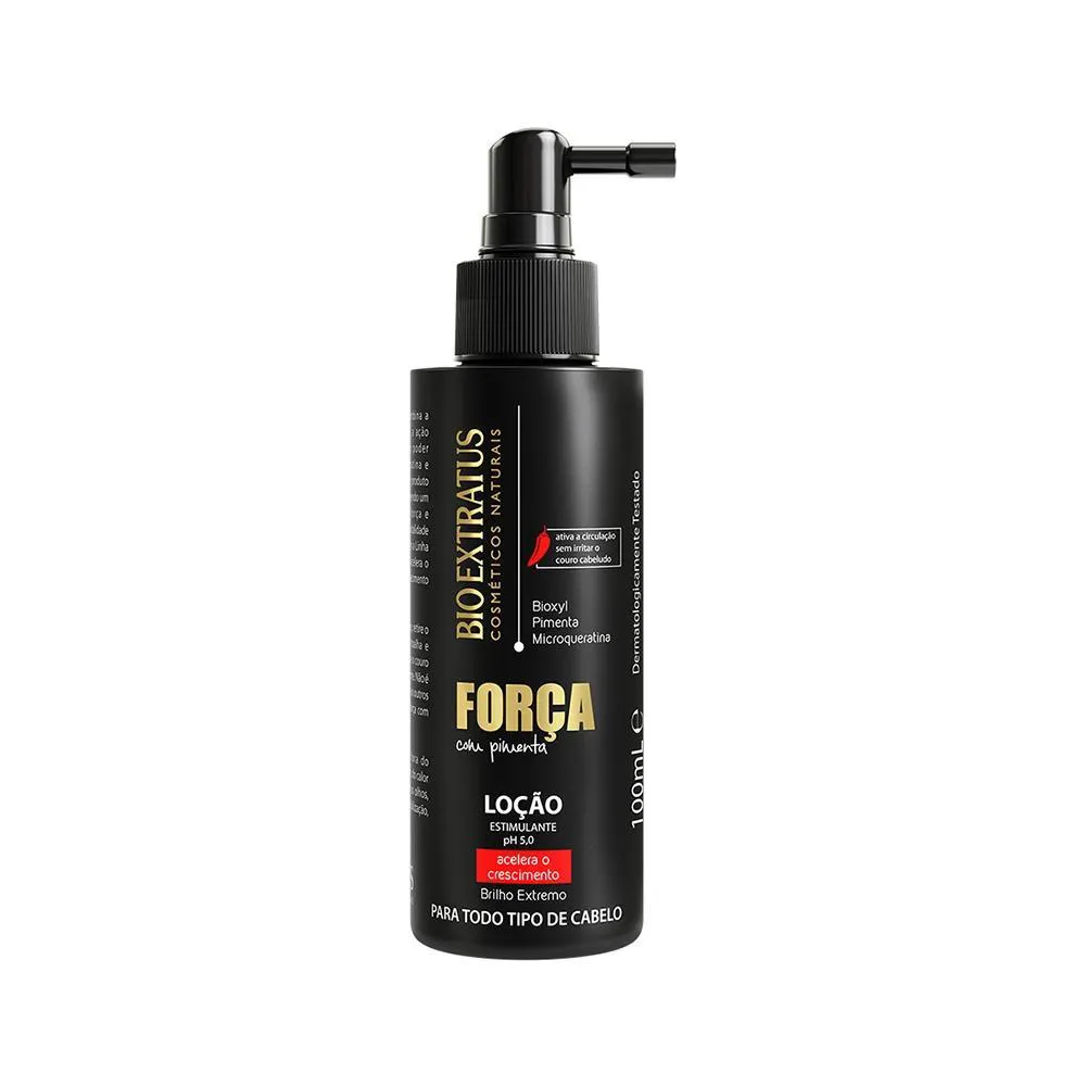 LOçãO ESTIMULANTE DE CRESCIMENTO BIO EXTRATUS FORçA COM PIMENTA - 100ML