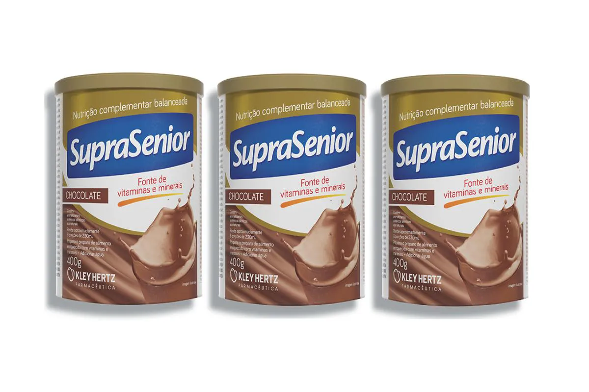 Kit 3 Suplemento Suprasenior 400g Chocolate - Kley Hertz