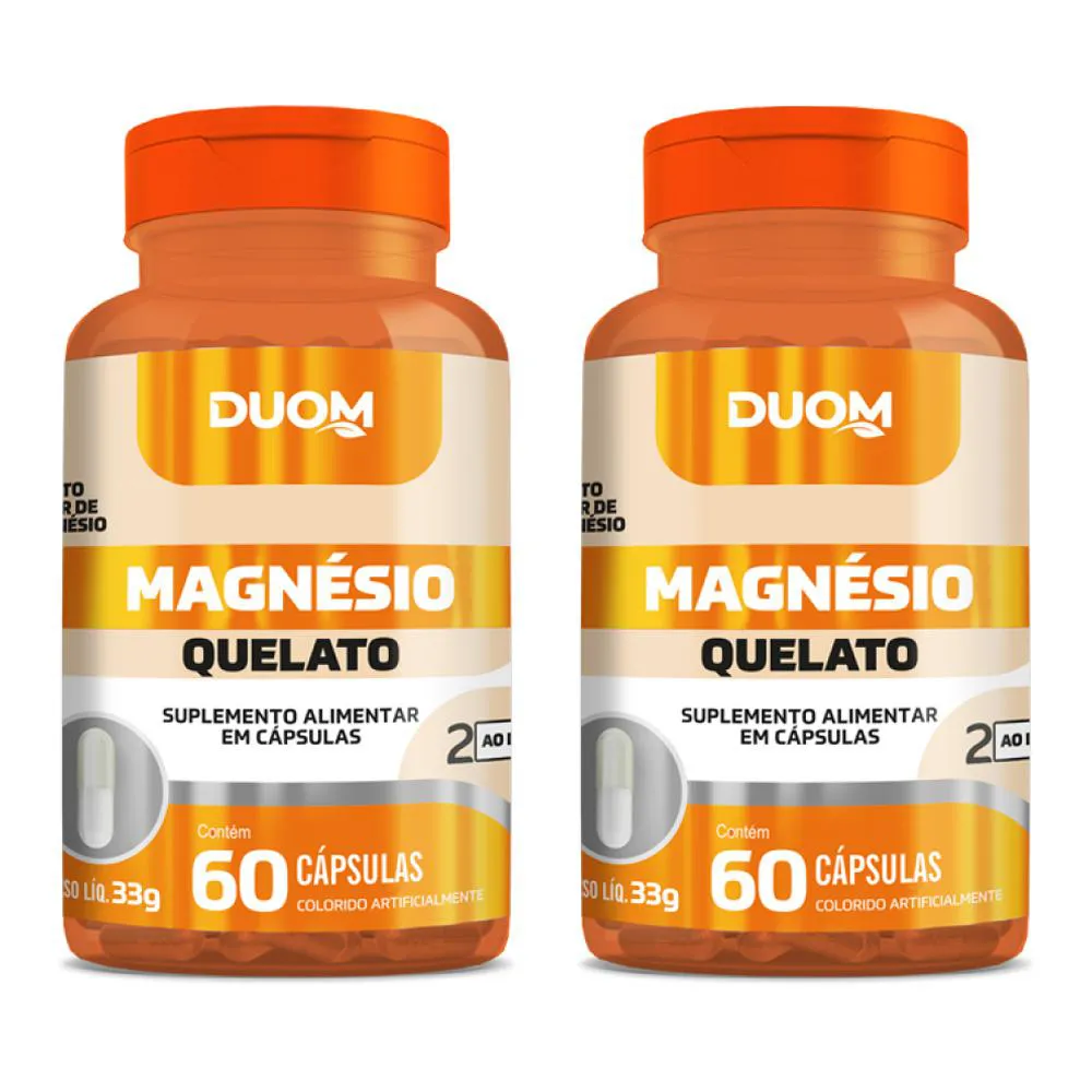 Kit 2 Magnésio Quelato com 60Cápsulas  - Duom