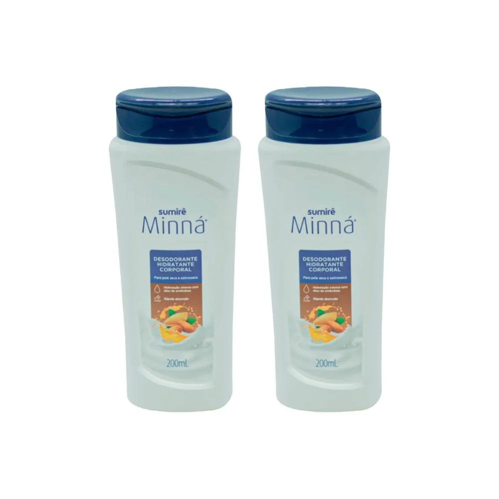Kit Creme Hidrantate Corporal Minná Pele Seca 200ml (2 unidades)