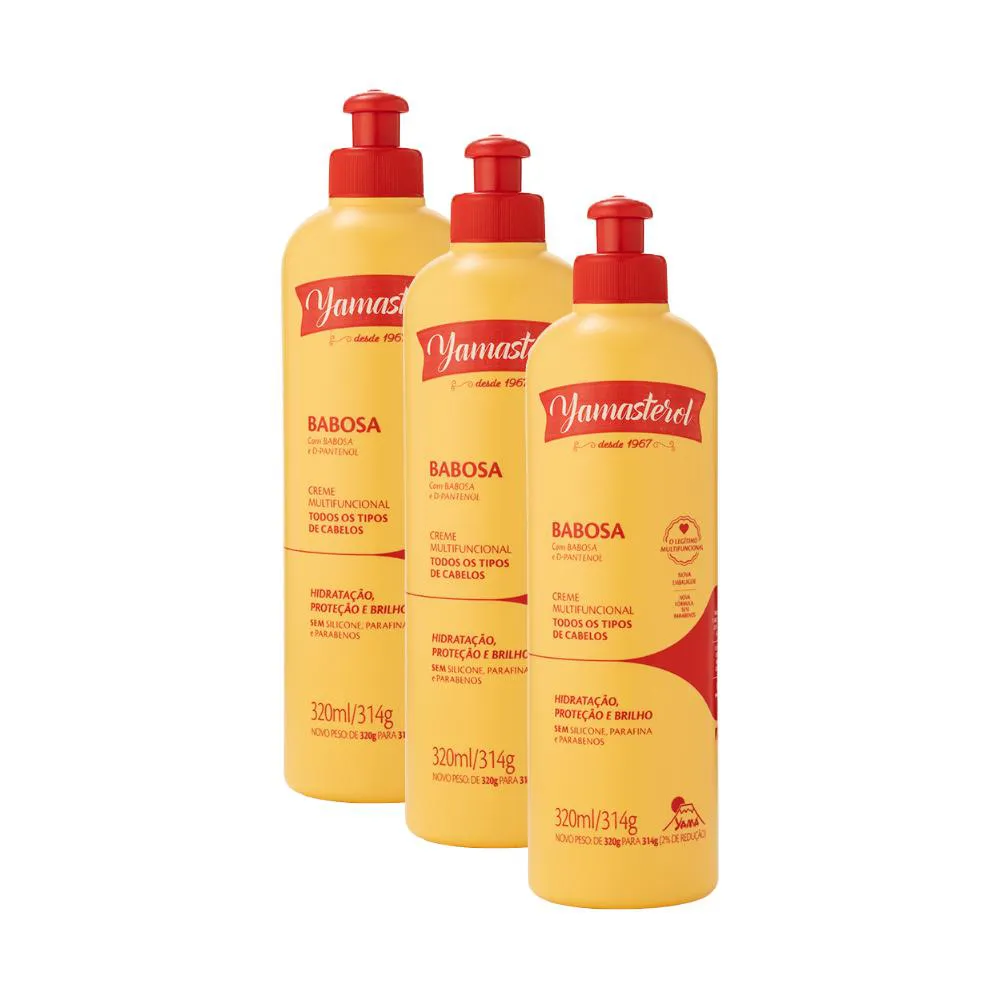 Kit Creme Para Pentear Yamasterol Babosa 320g (3 unidade)