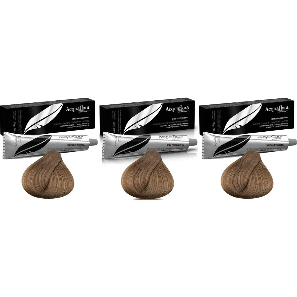 Coloraçao Acquaflora Perm 8.1 Louro Cl Acinz 60g-Kit C/3un