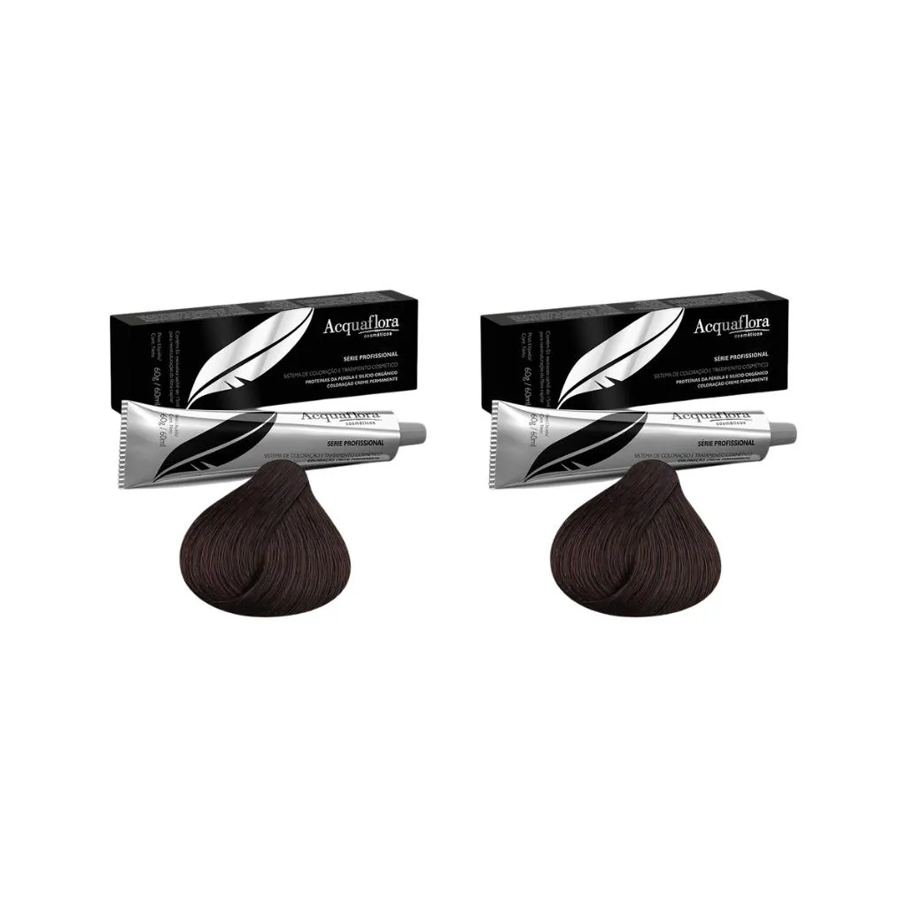 Coloraçao Acquaflora Perm 3.0 Castanho Escuro 60g-Kit C/2un
