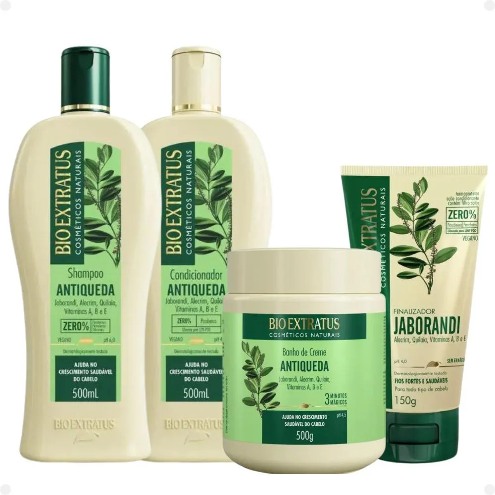 Kit Bio Extratus Antiqueda Jaborandi Com 4 500g