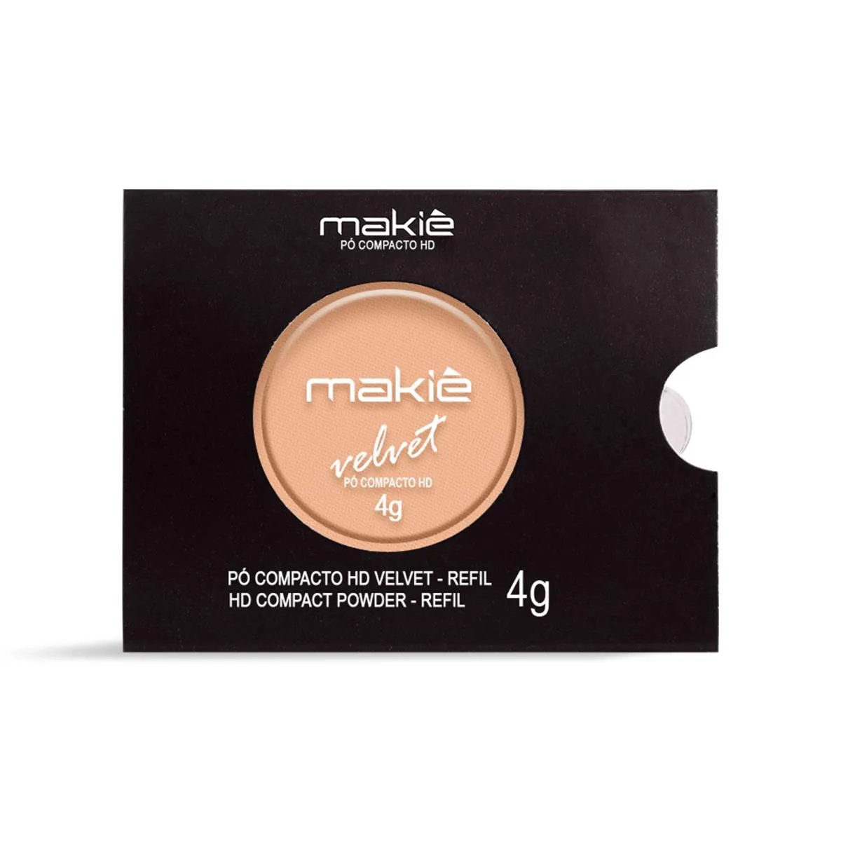 Refil Pó Compacto Makiê HD Âmbar 4g