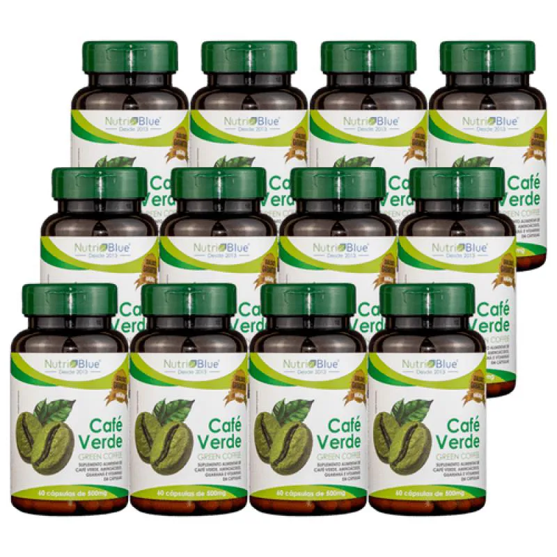 12 Frascos - Café Verde Nutriblue