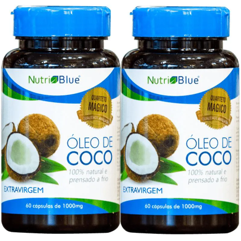2 Frascos -  Óleo de Coco Nutriblue