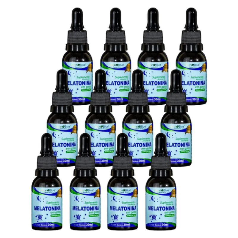 12 Frascos - Melatonina em Gotas Nutriblue