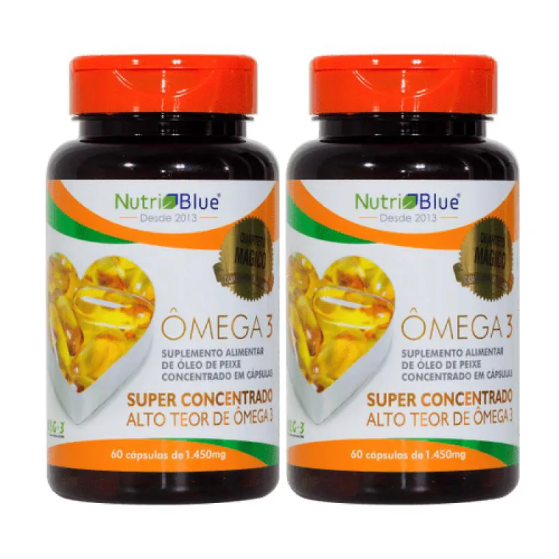 2 Frascos -  Ômega 3 Super Concentrado Nutriblue