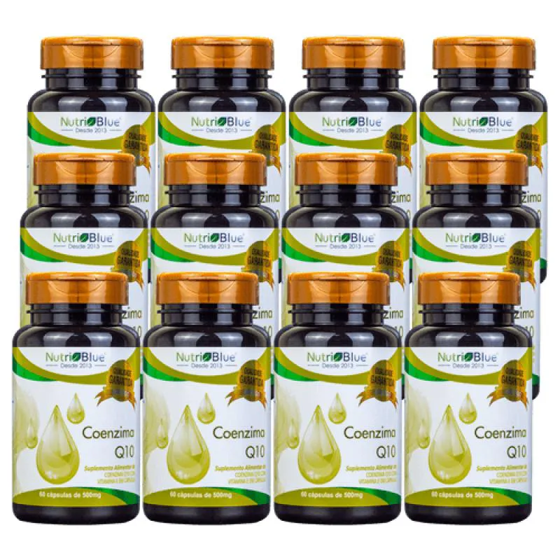 12 Frascos - Coenzima Q10 Nutriblue