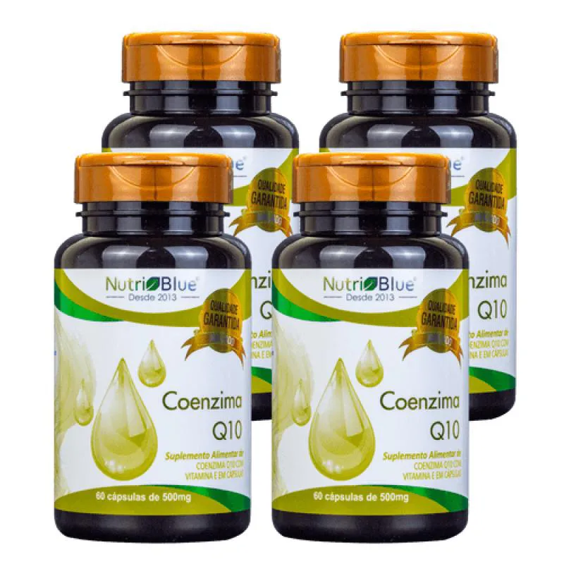 4 Frascos - Coenzima Q10 Nutriblue
