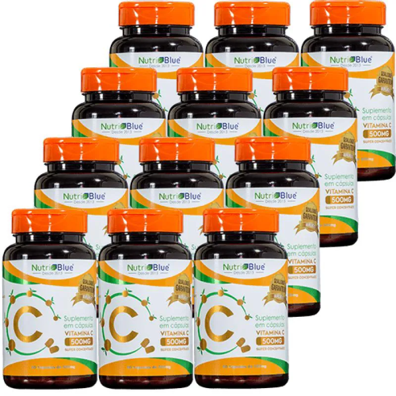 12 Frascos - Vitamina "C" Super Concentrado Nutriblue