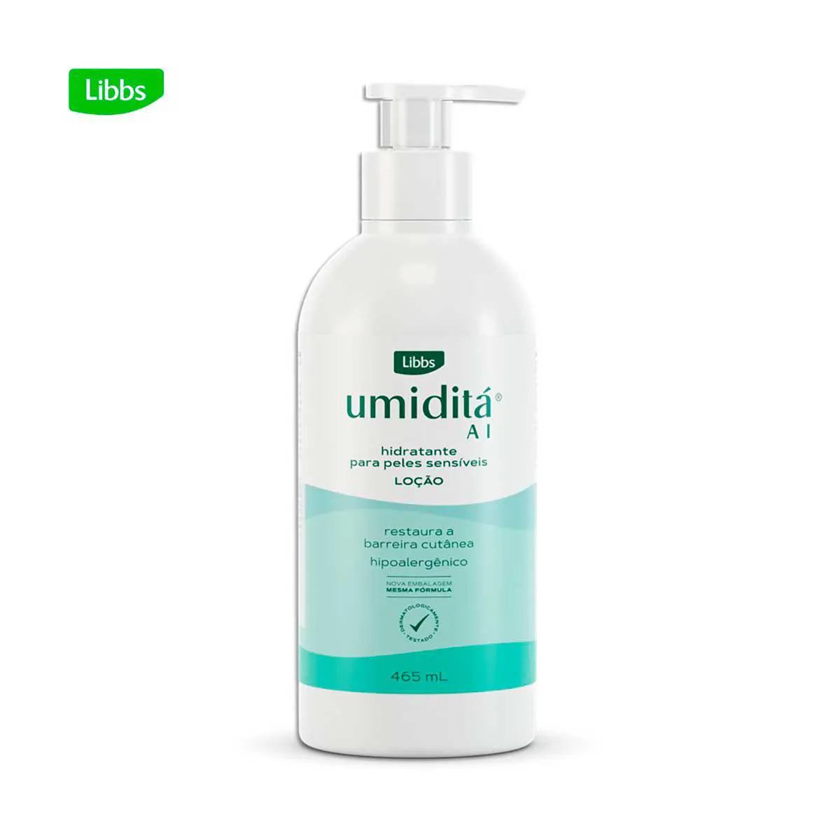 Loção Hidratante Corporal Umiditá AI Pele Sensível com 465ml