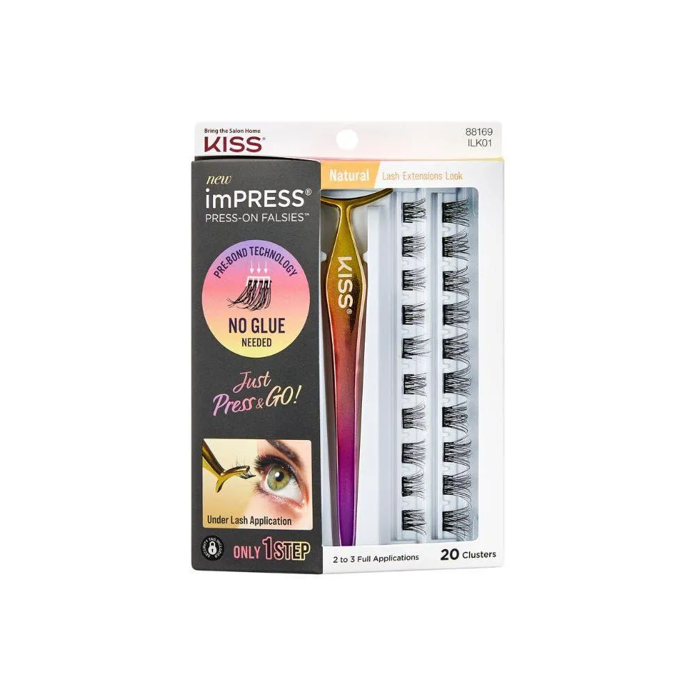 Cílios Postiços Kiss Ny Impress Press-On Falsies Kit 01