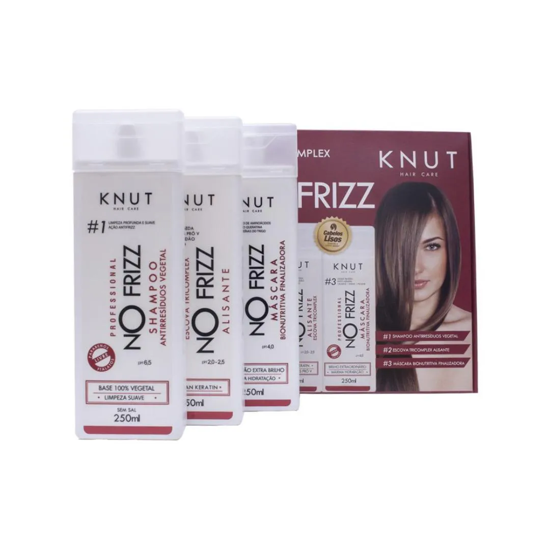 Kit NoFrizz Escova Tricomplex Alisante No Frizz - Knut