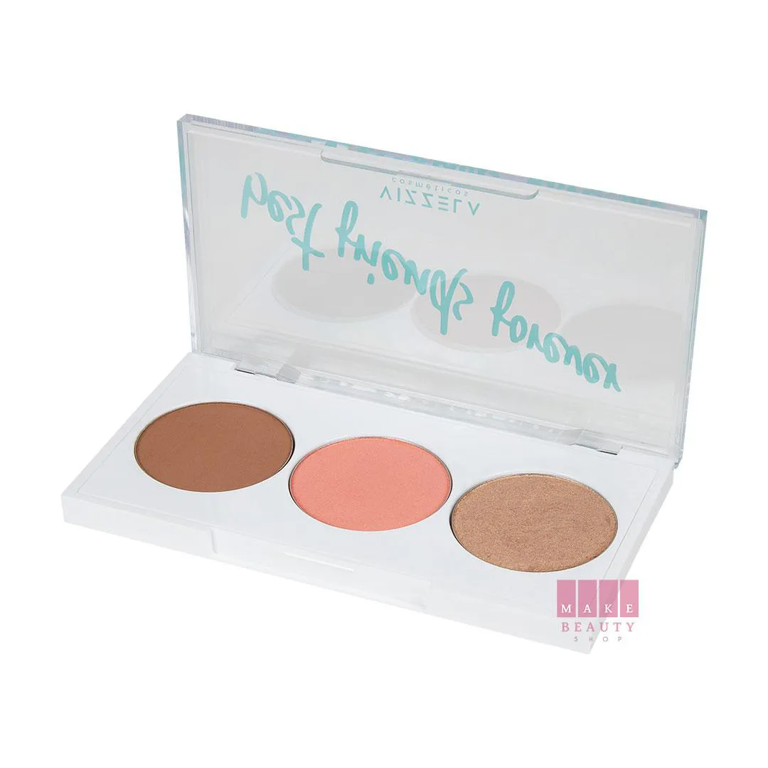 Paleta Blush Contorno E Iluminador Vizzela Bff 3 Em 1 COR 03