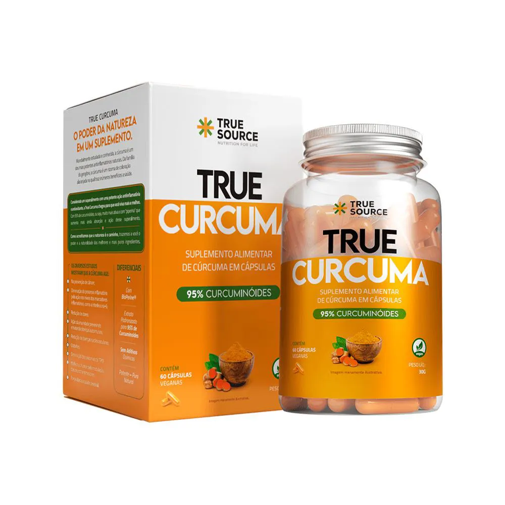 Suplemento Vitaminico True Curcuma 500mg 60 Capsulas True Source