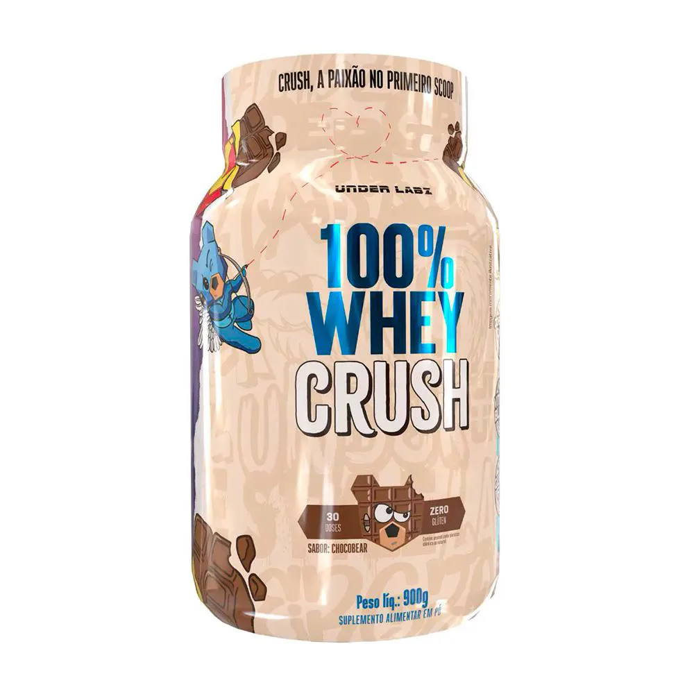 Whey Protein 100% Crush Concentrada 900g Chocobear  Under Labz