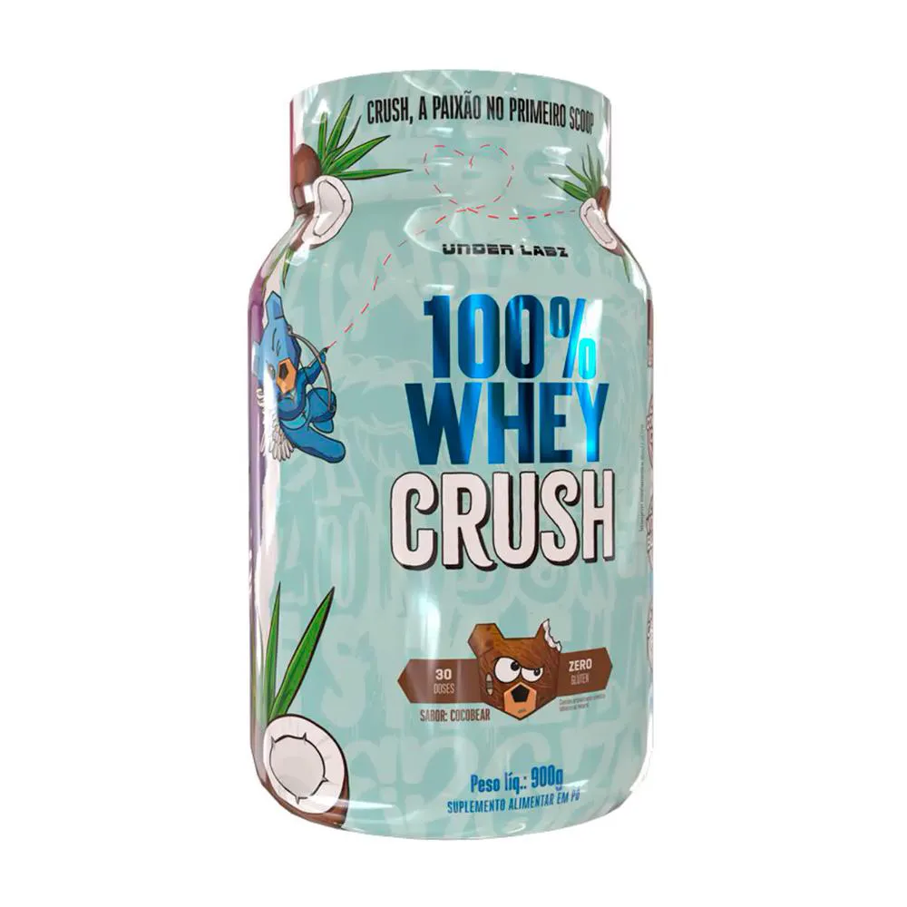 Whey Protein 100% Crush Concentrada 900g Cocobear  Under Labz