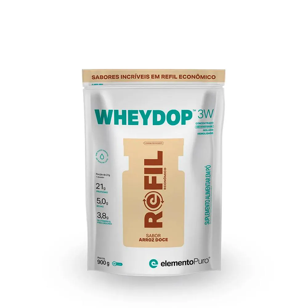 WHEYDOP 3W REFIL 900G - ARROZ DOCE