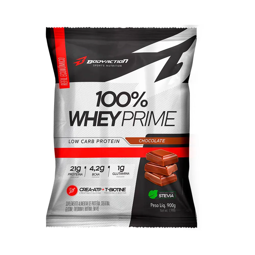 100% WHEY PRIME 900G REFIL CHOCOLATE