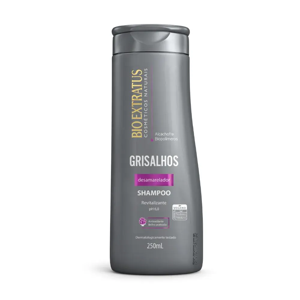 Shampoo Vegano Bio Extratus Grisalhos Desamarelar 250ml