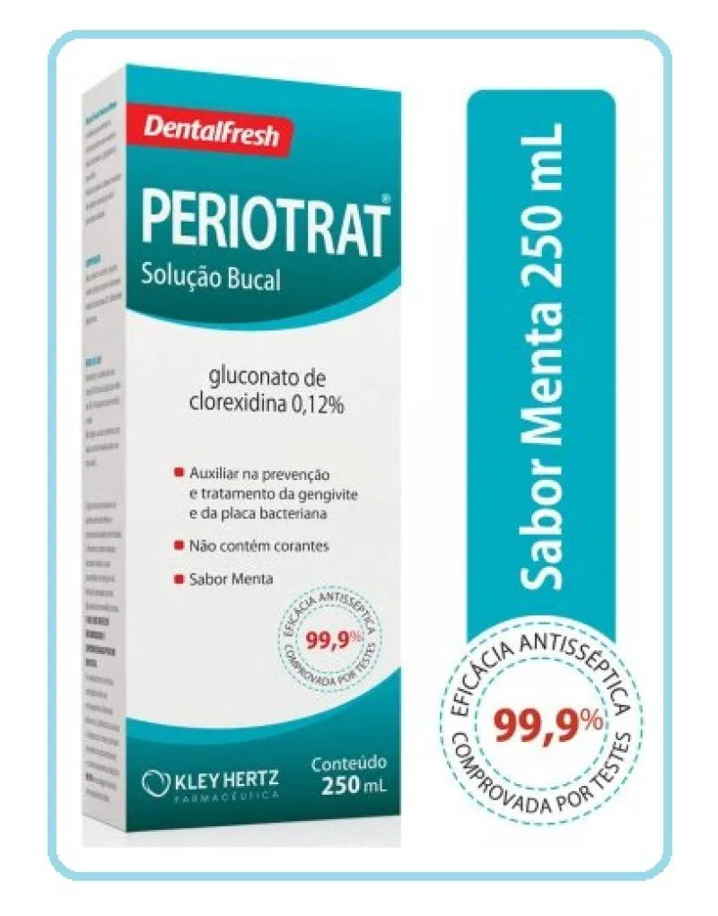 Solução Bucal Periotrat Sabor Menta 250ml - Kley Hertz