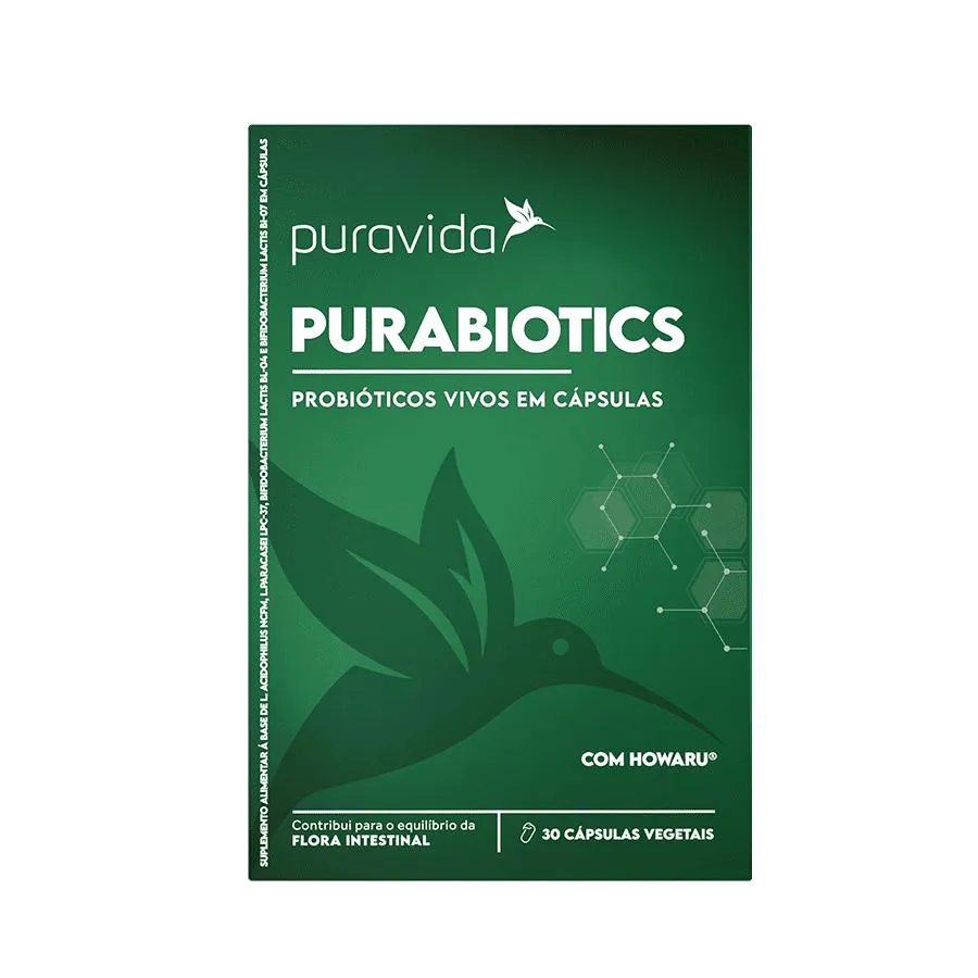 Suplemento Probiótico Purabiotics 30Cáps Vegetais - Puravida