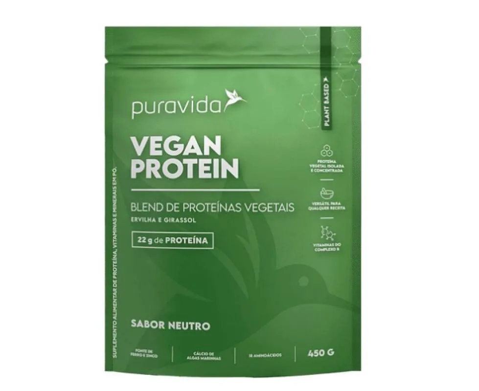 Suplemento Alimentar Vegan Protein Sabor Neutro - Puravida