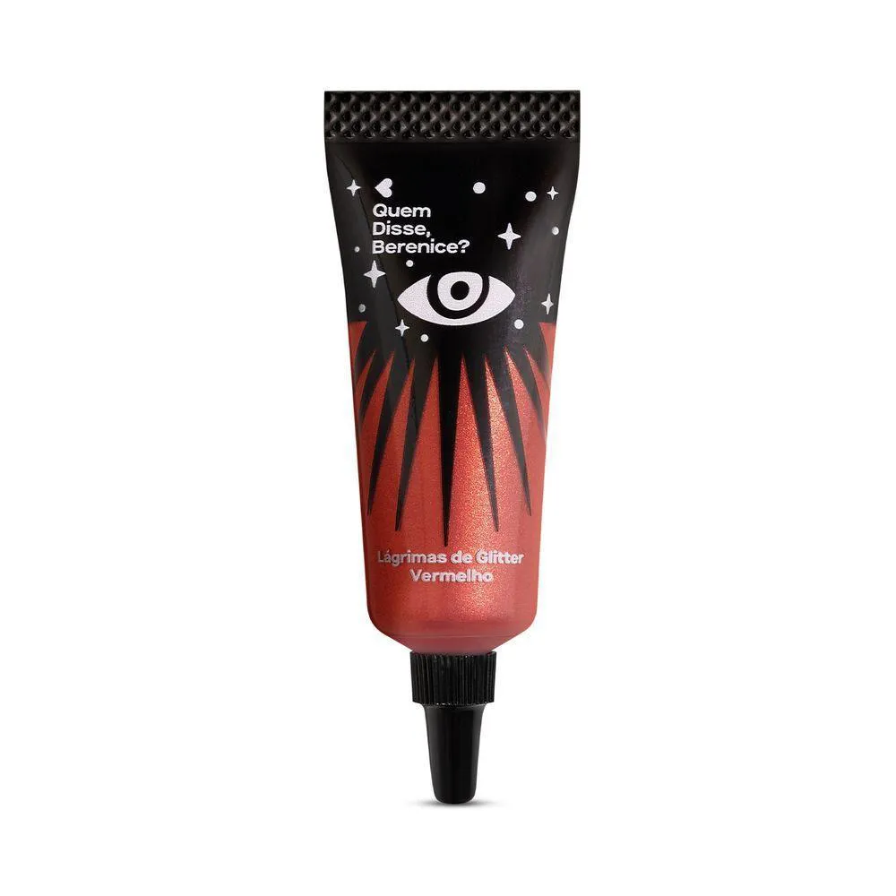 Qdb Lágrimas De Glitter Vermelho Glitter Multifuncional 9ml