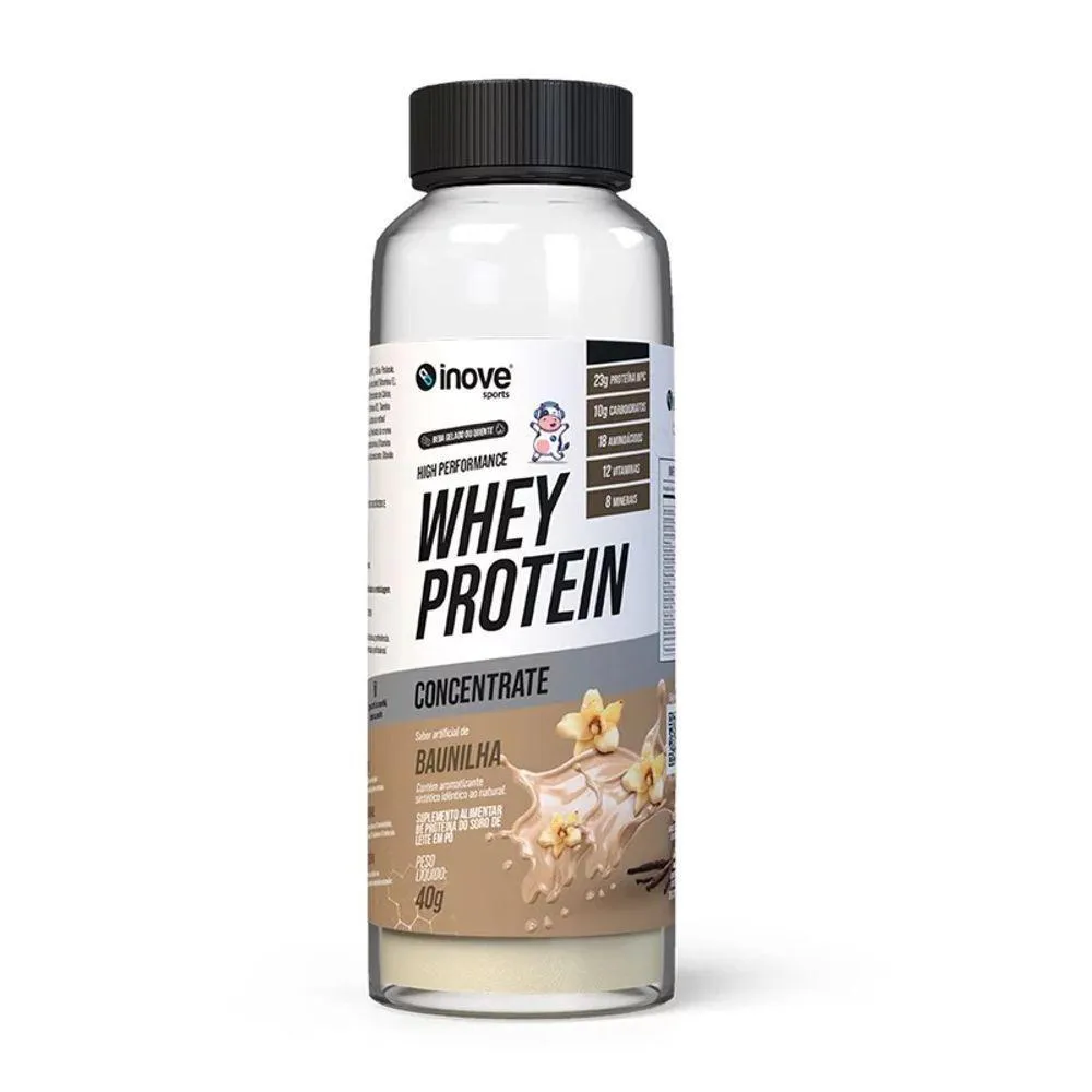 Suplemento Whey Protein Concentrate Dose única Inove Nutrition 40g Sabor:baunilha