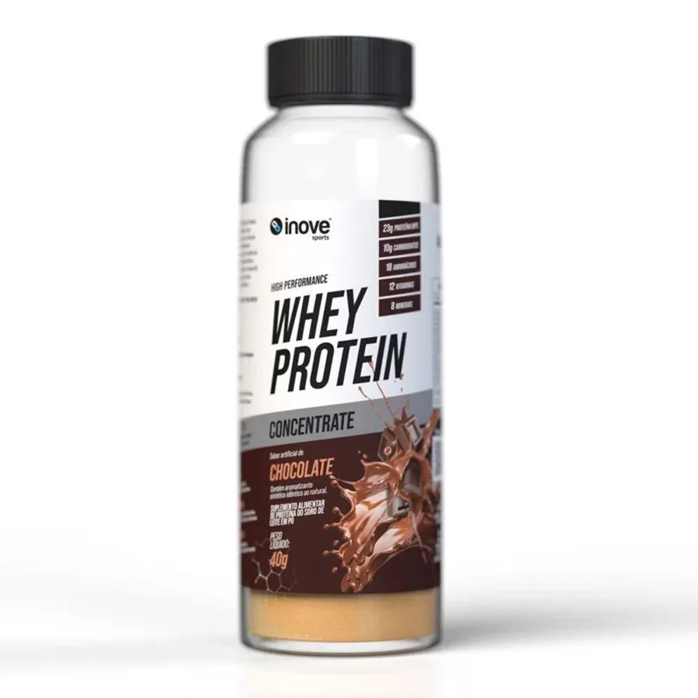 Suplemento Whey Protein Concentrate Dose única Inove Nutrition 40g Sabor:chocolate