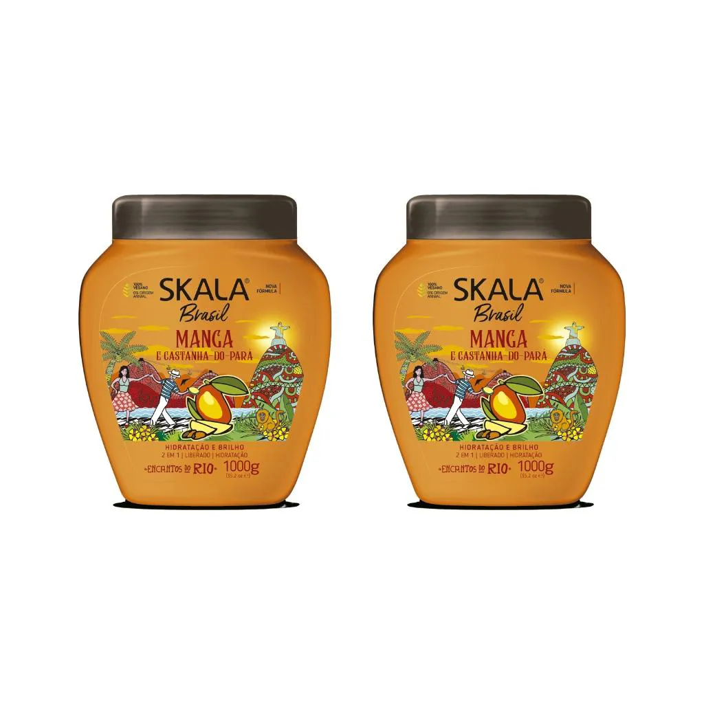 Creme Skala 1kg Manga e Castanha do Pará-Kit C/2un
