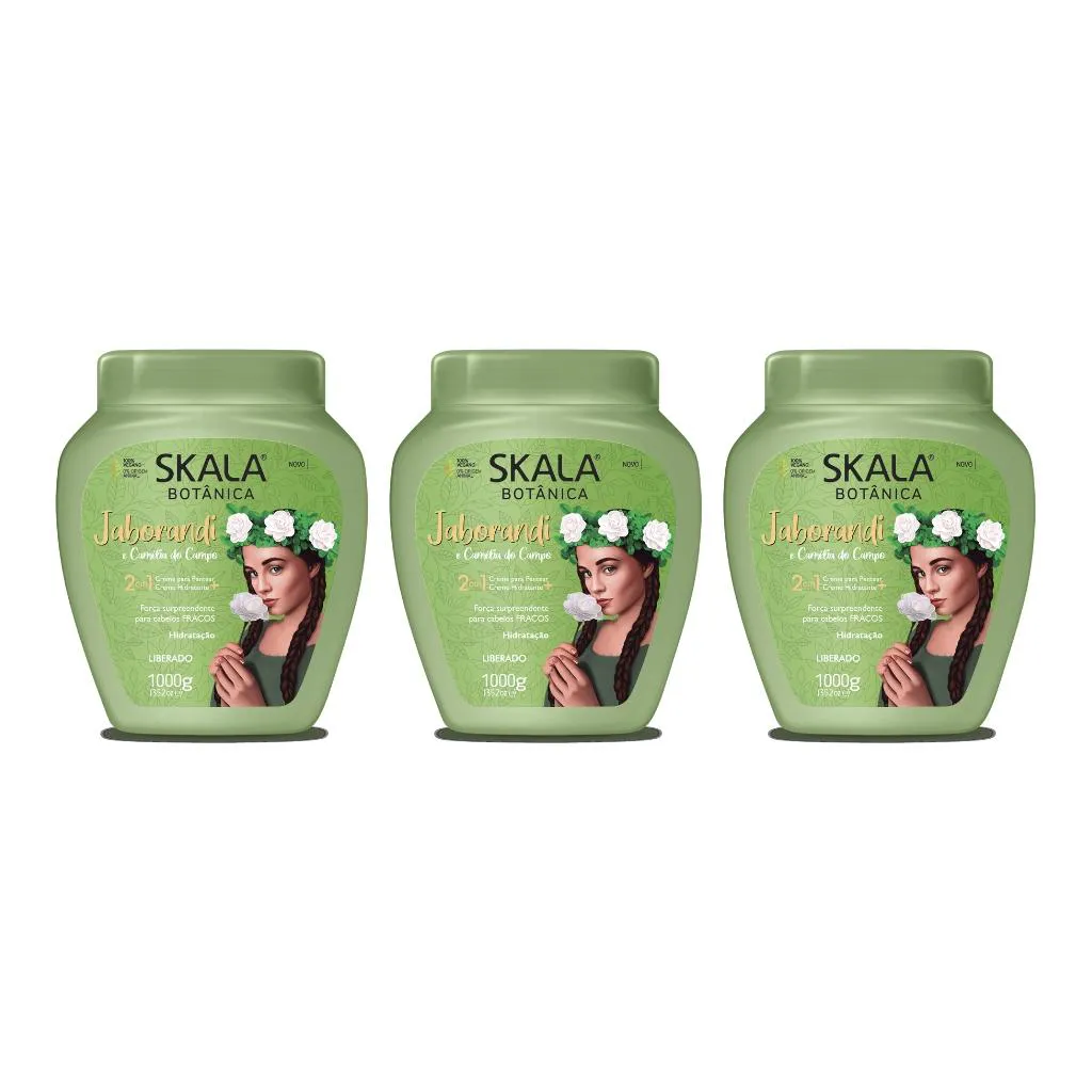 Creme Skala 1kg Jaborandi-Kit C/3un