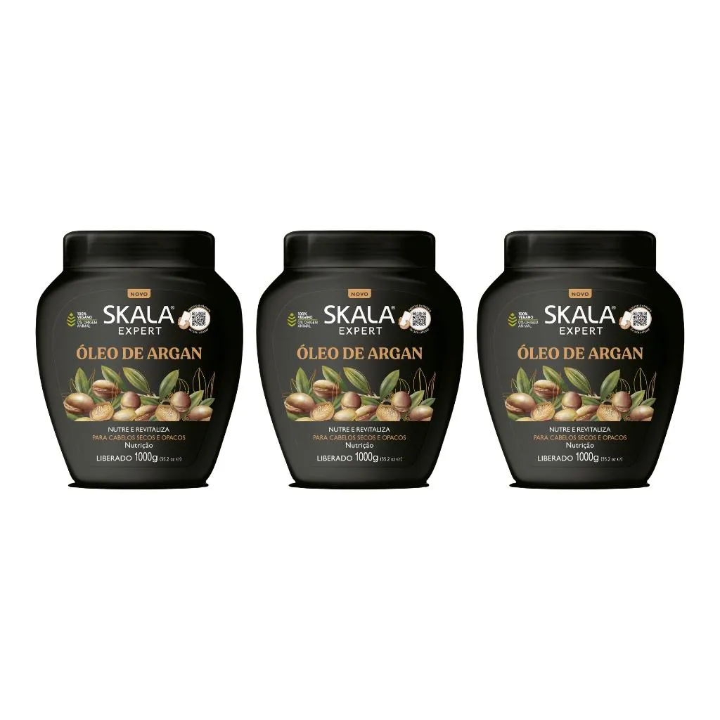Creme Skala 1kg Oleo de Argan-Kit C/3un