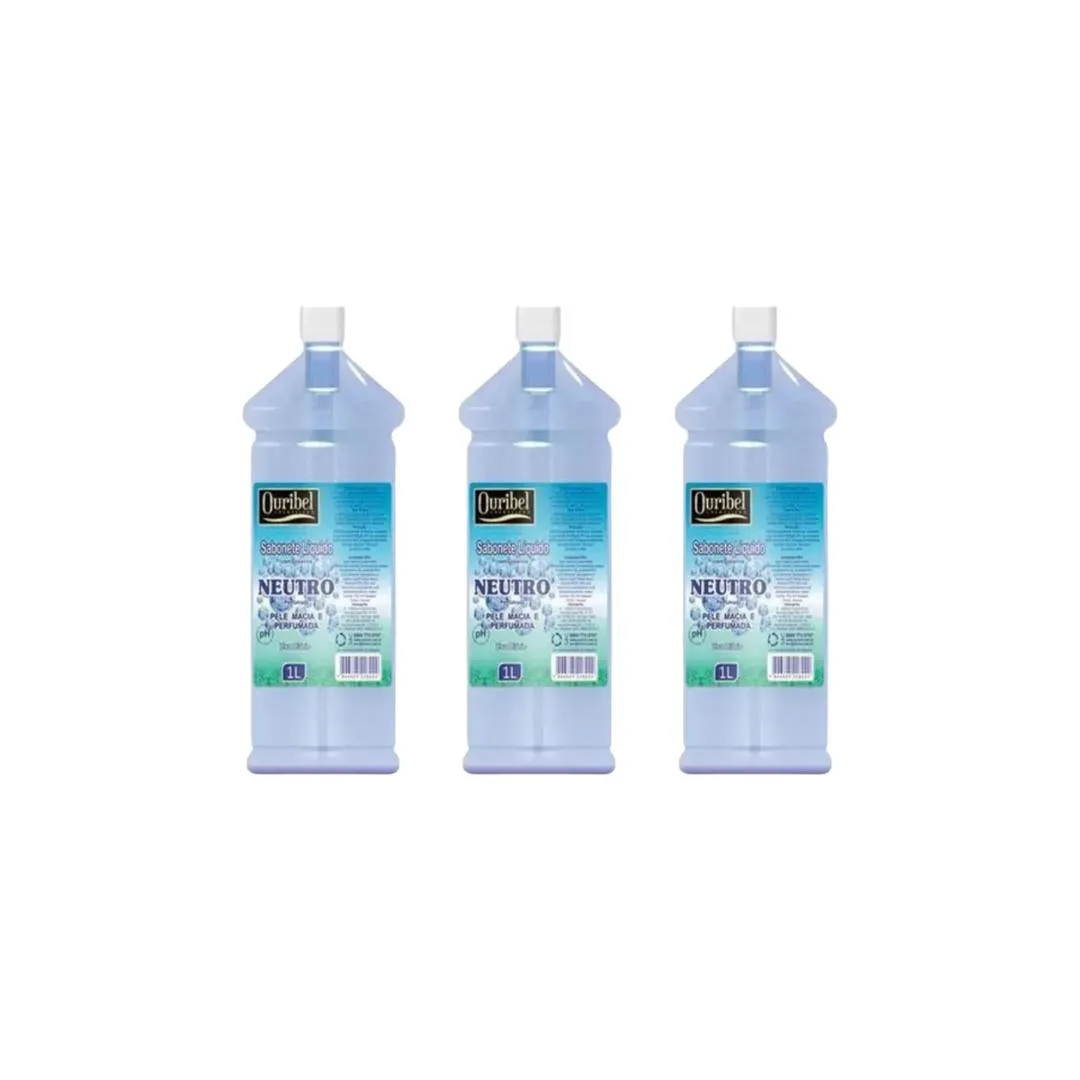 Sabonete Liquido Ouribel 2000ml Neutro Perfumado - Kit C/3un