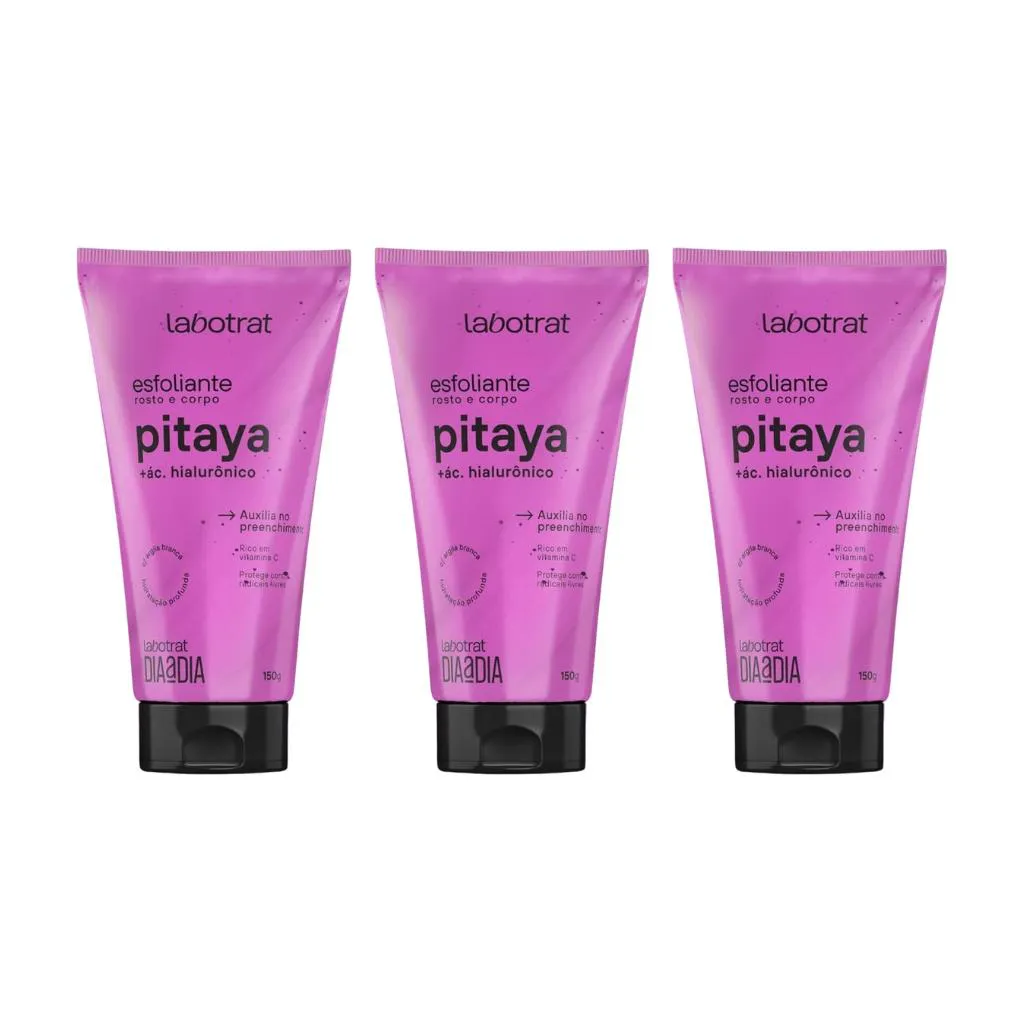 Esfoliante Labotrat Corpo e Rosto 150g Pitaya - Kit C/ 3un