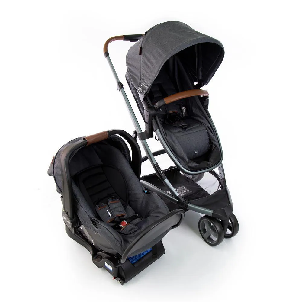 Travel System Sky Trio Infanti - Grey Vintage
