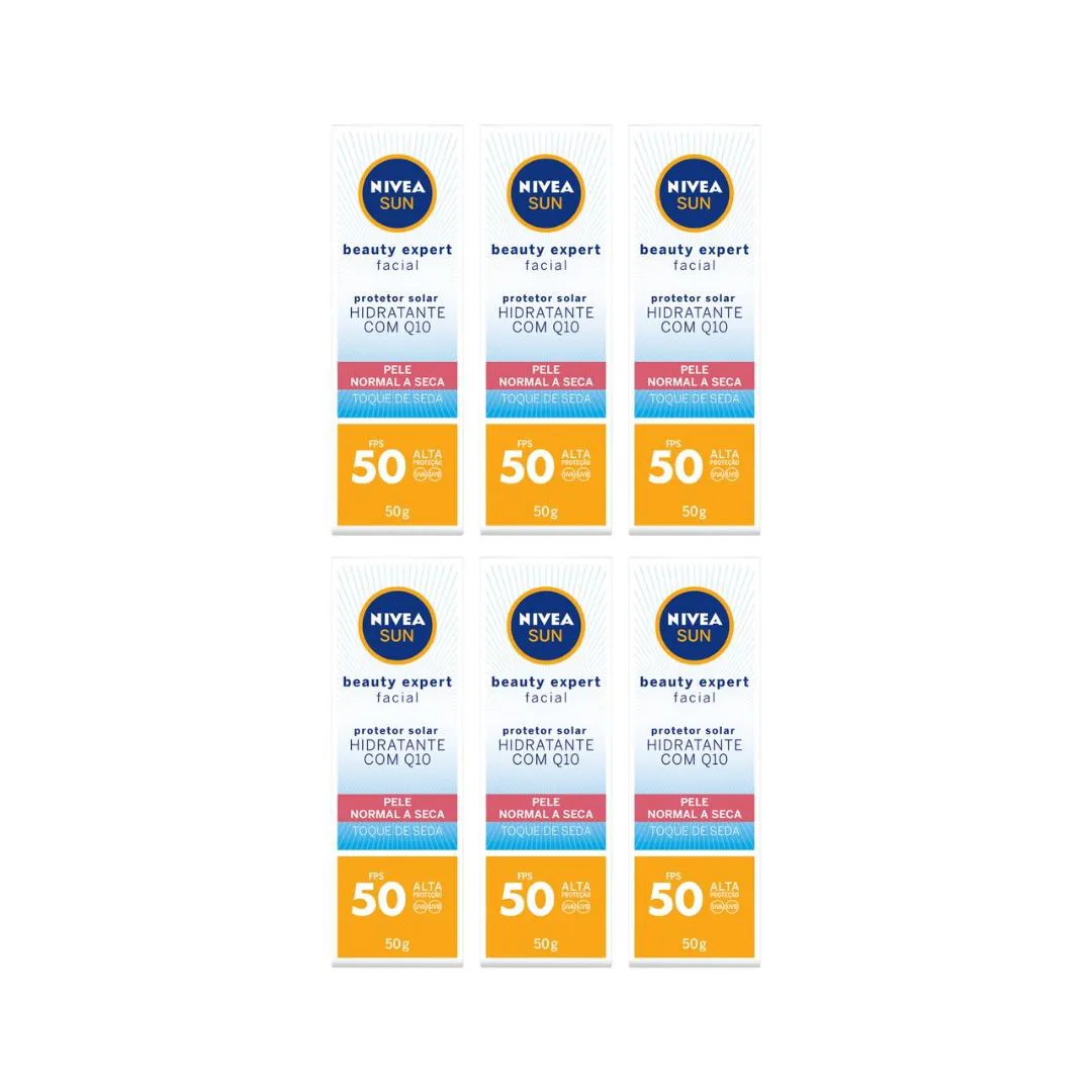 Protetor Solar Nivea Facial 50g Beauty F50 Facial Seca- 6un