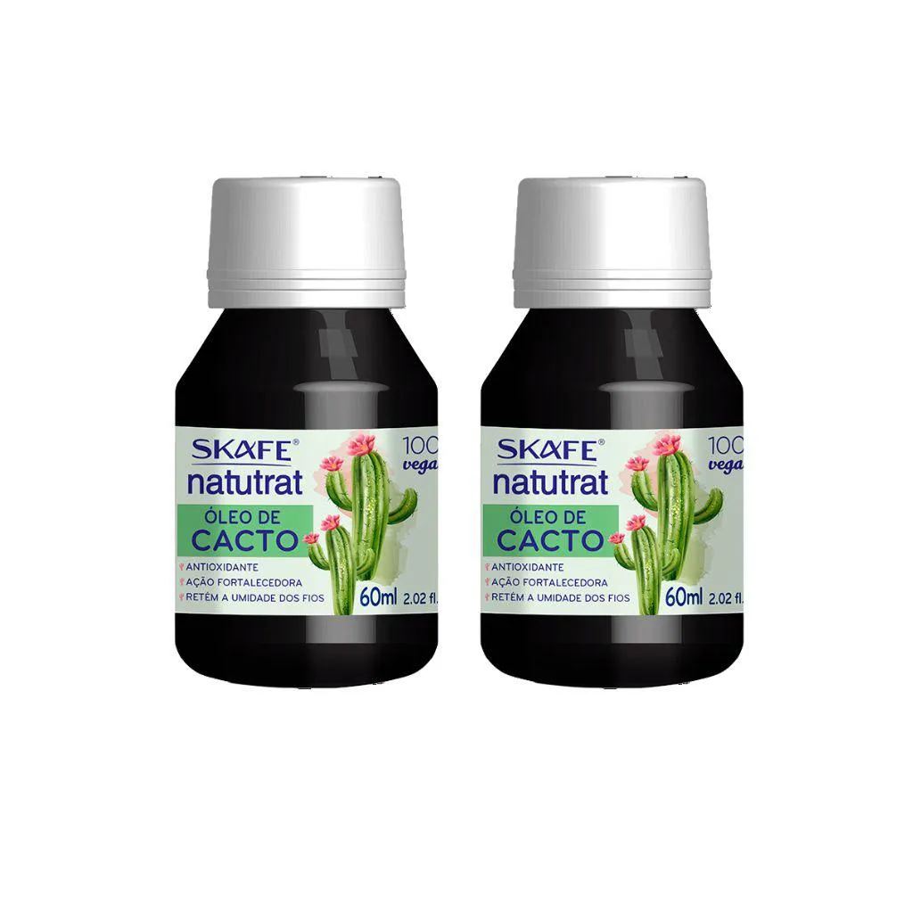 Oleo Capilar Skafe Natutrat Cacto 60ml - Kit C/ 2un