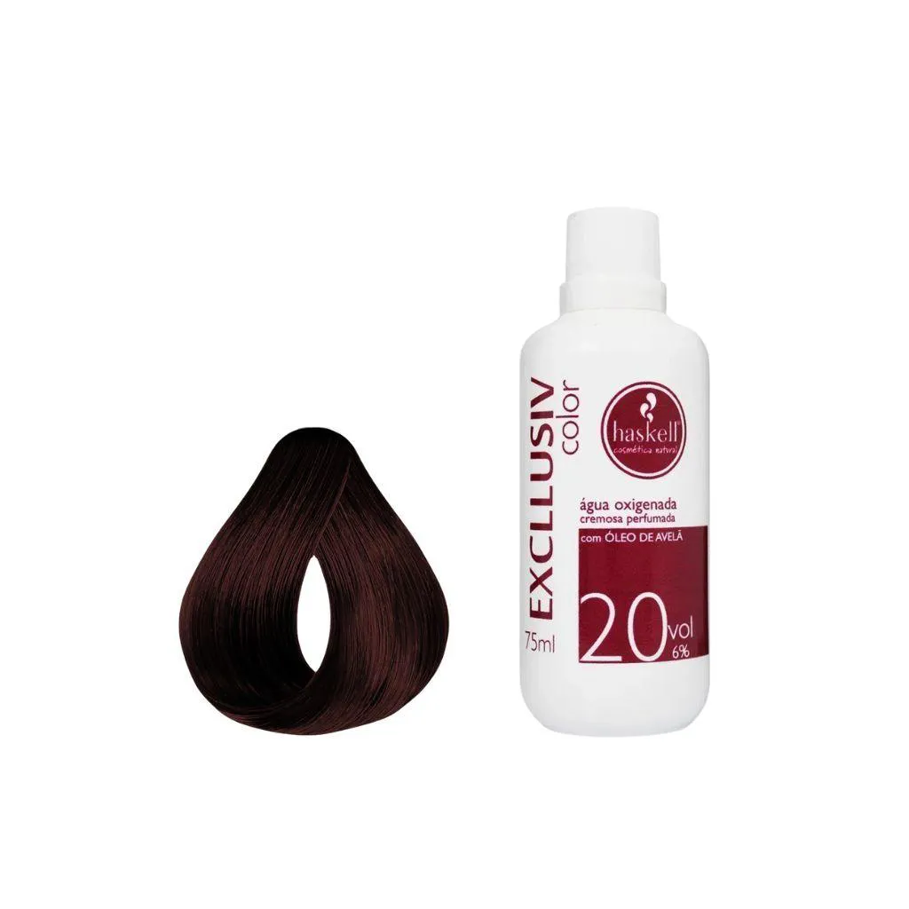 Kit Coloração Haskell Excllusiv 4.66+Água Oxig Haskell 20vol