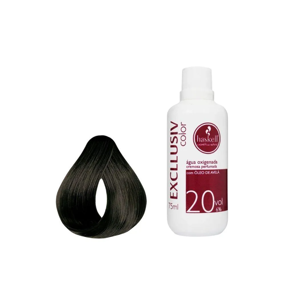 Kit Coloração Haskell Excllusiv 5.1+Água Oxig Haskell 20vol