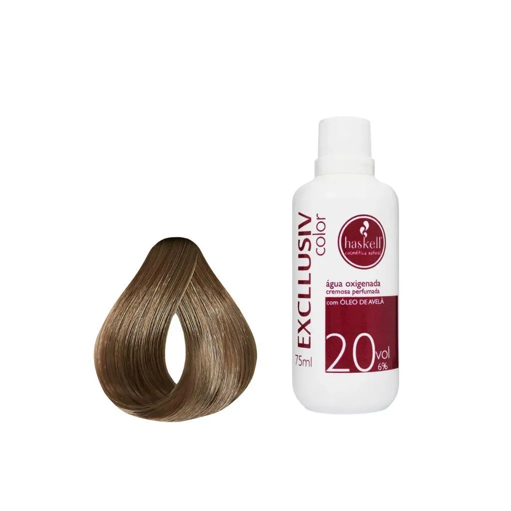 Kit Coloração Haskell Excllusiv 7.3+Água Oxig Haskell 20vol