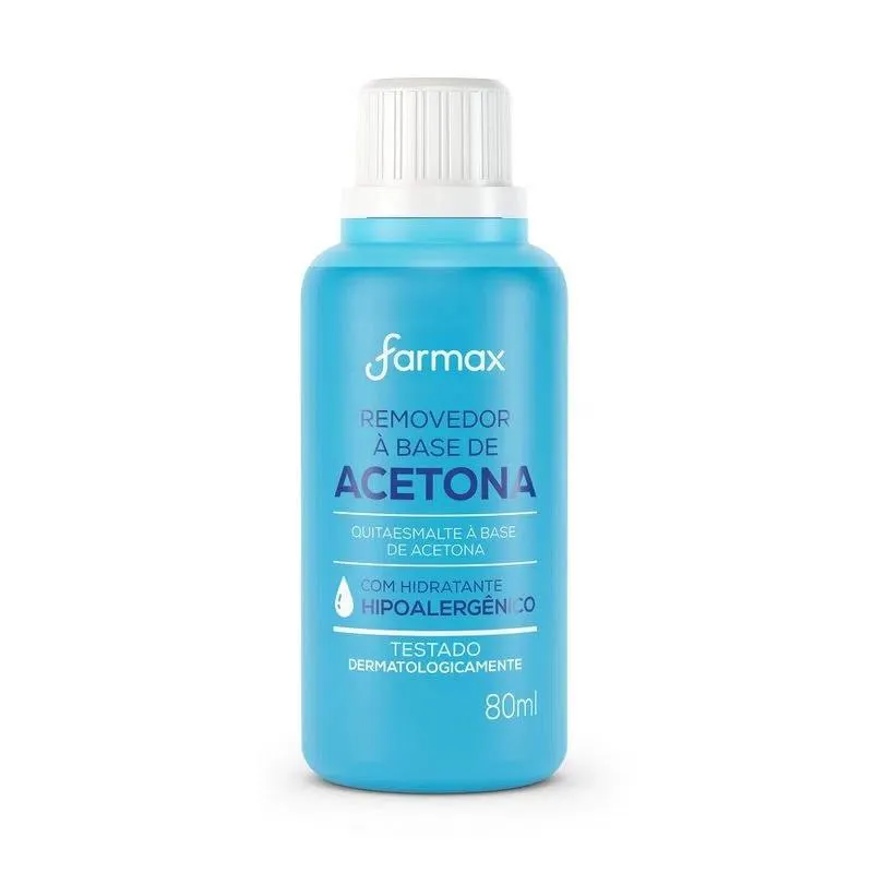 Removedor De Esmalte À Base De Acetona 1 Unidade 80ml Farmax