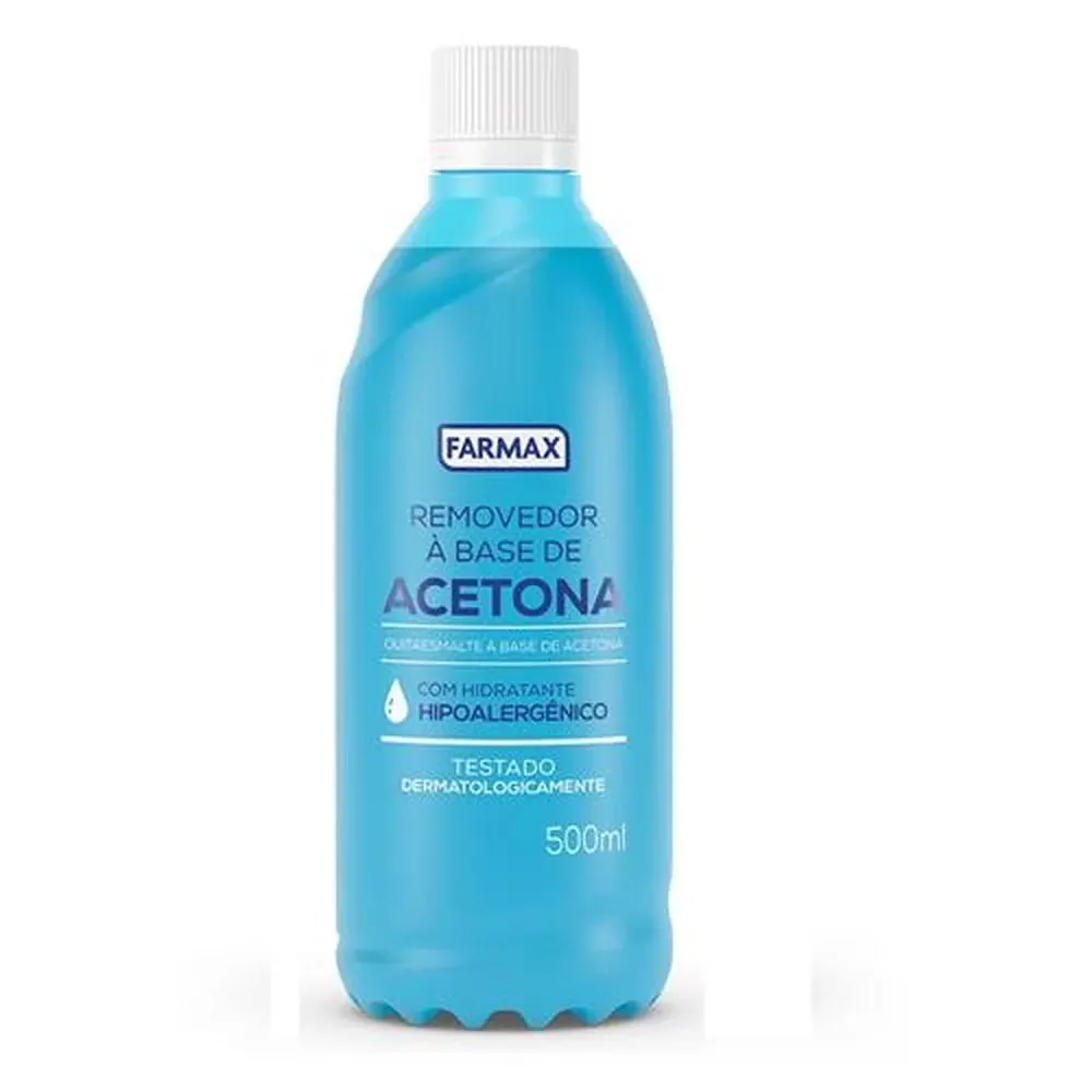 Removedor De Esmalte À Base De Acetona 1 Unidade 500ml Farmax