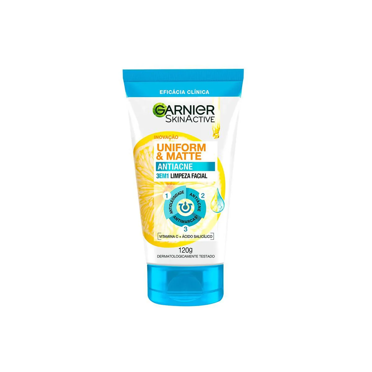 Sabonete Limpeza Facial 3 Em 1 Antiacne 120g Garnier