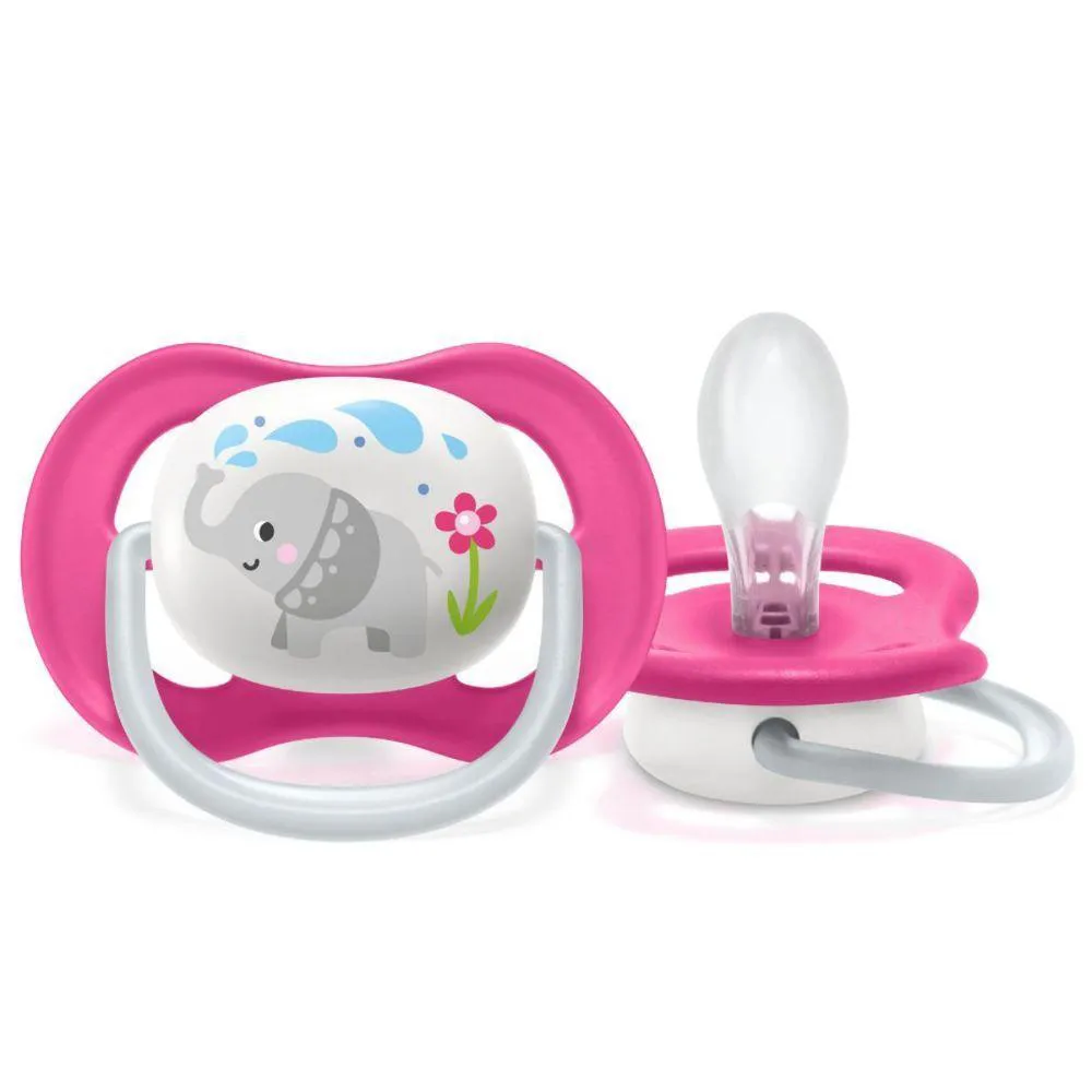 Chupeta Ultra Air Unit Menina Elefante 6-18m - Philips Avent