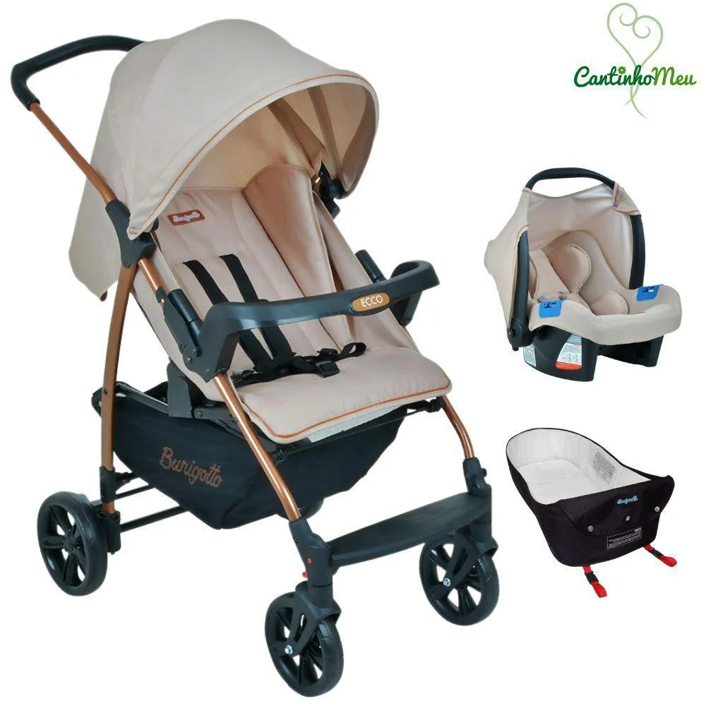 Carrinho De Bebê Travel System Ecco Mon Amour + Ninho