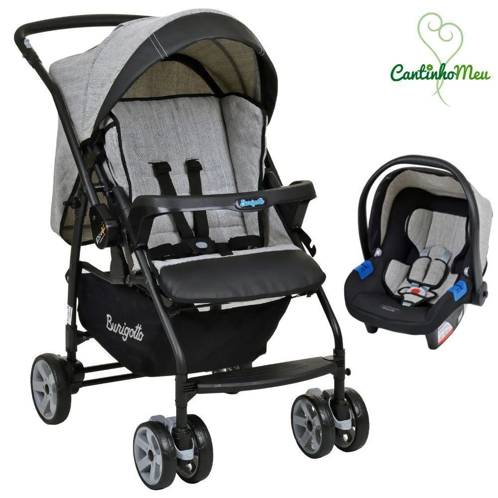 Carrinho Rio K + Cadeira Touring X Mesclado Cinza