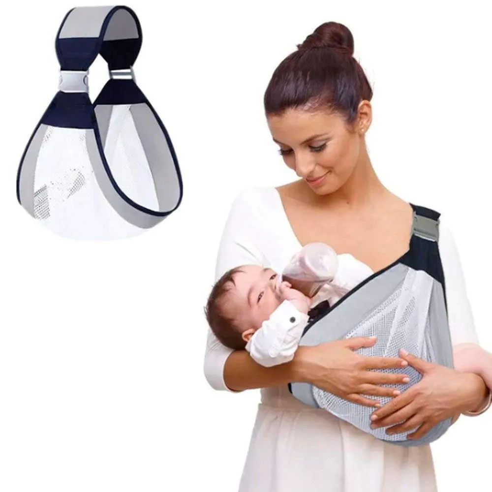 Canguru Ergonômico Carregador Bebe Com Alça De Ombro Ajustável Cor:cinza